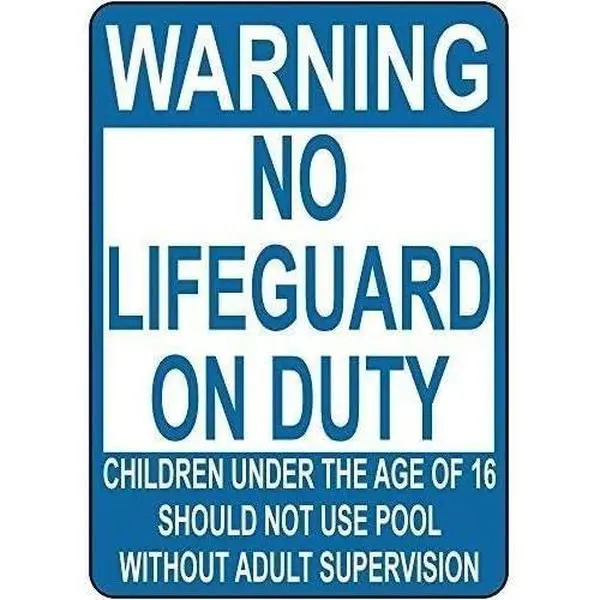 Warning Sign,Pool Rules Sign,Pool Safety Sign Attention Please Watch Your Children -Pool Playground Kids Kid Child Sign 16""X12"" Metal Aluminum Sign a2