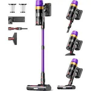 Cordless Vacuum Cleaner, Self-Standing 620W 55KPA 75Min Runtime Stick Vacuum for , 1.8L Dust Cup, LED Display, Anti-, 8-Stage Filtration, for Hardwood Floor Carpet