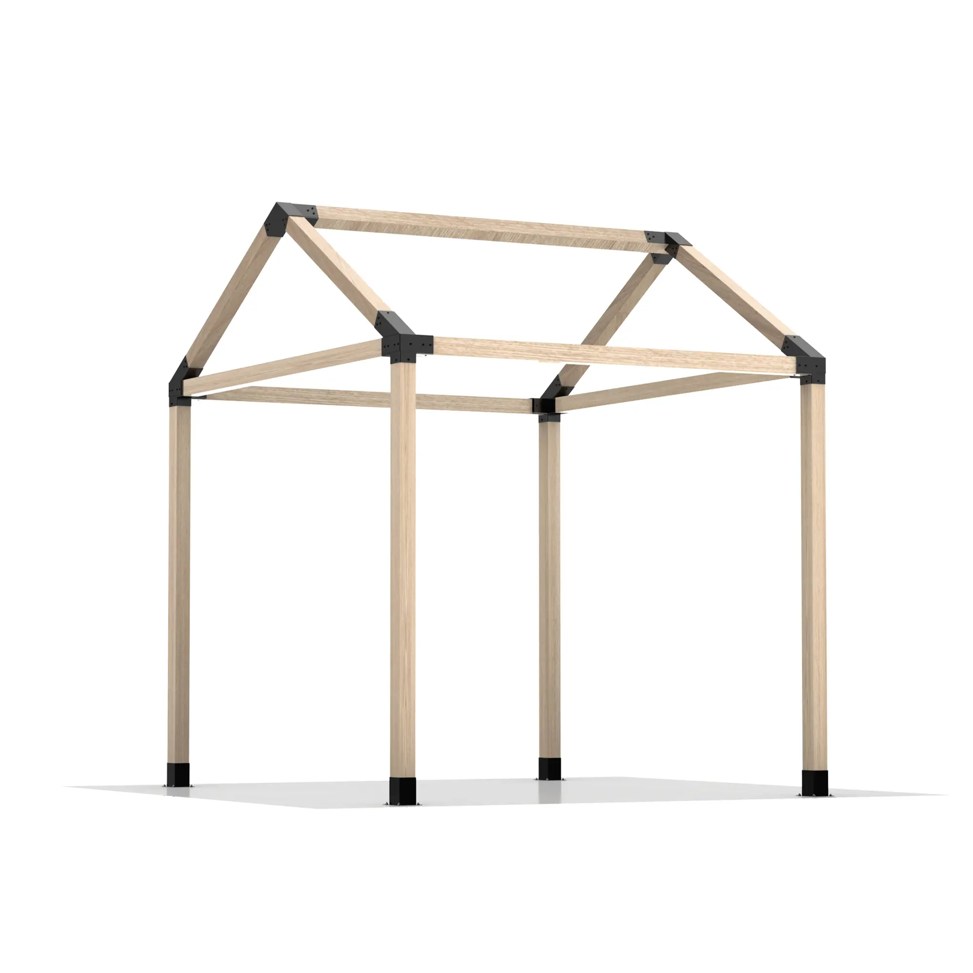 BRAXEN 30° Slanted Pergola Bracket Kit for 4"x4" (Actual 3.6"x3.6") Lumber, 14pcs DIY Post Base Kit with Easy Installation, Fits Wooden Beams for Gazebos, Outdoor Shade Canopy, Patios