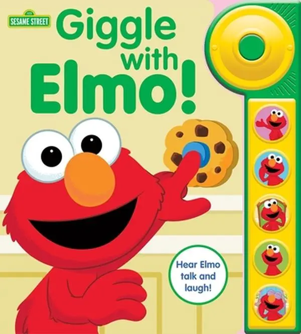 Sesame Street Giggle with Elmo! Interactive Sound Book - Pi Kids Mixed Media Product, 0.8 lbs, Includes Doorbell Sounds, Jokes, Laughing Elements for Toddler Development [With Battery], English Story Time Tool That Enhances Reading Comprehension