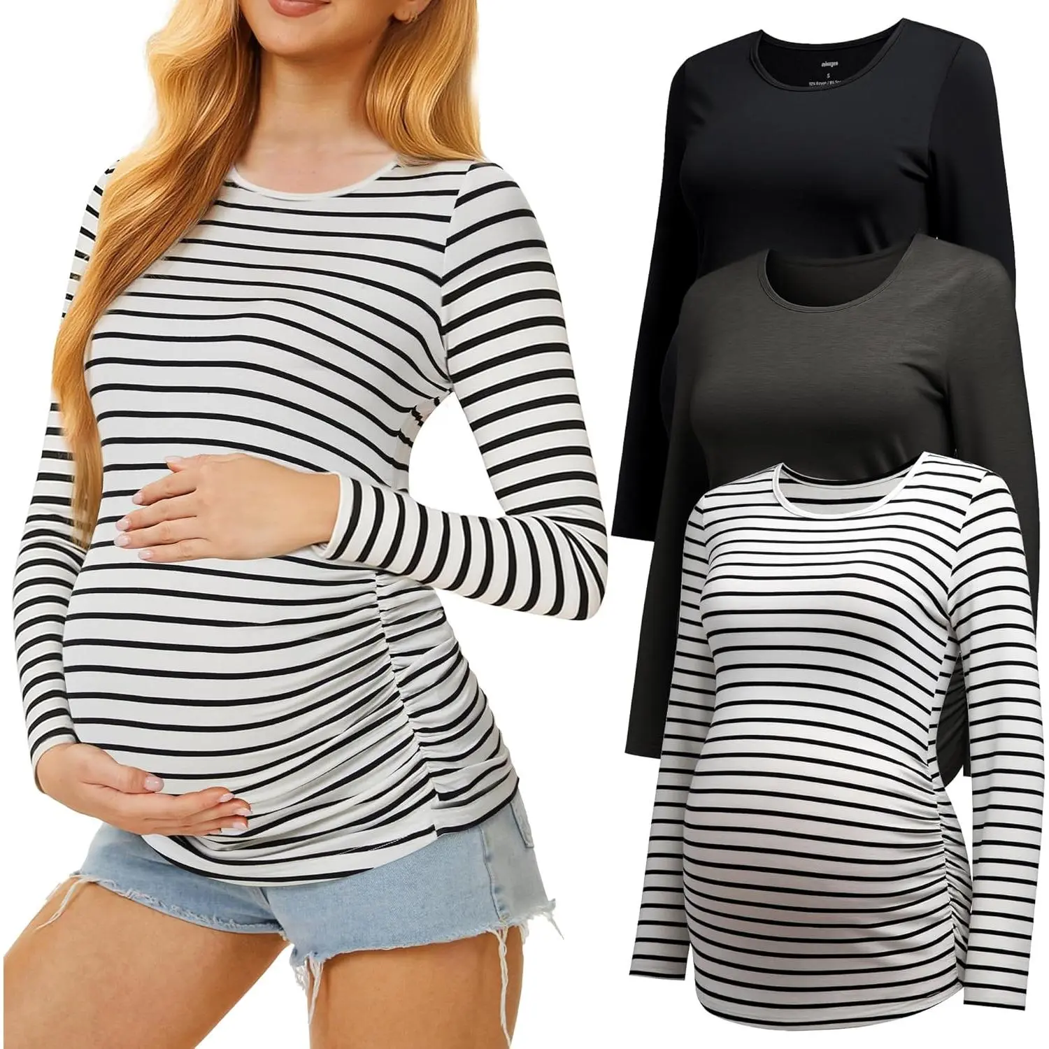 Black/Dark Grey/White Stripe