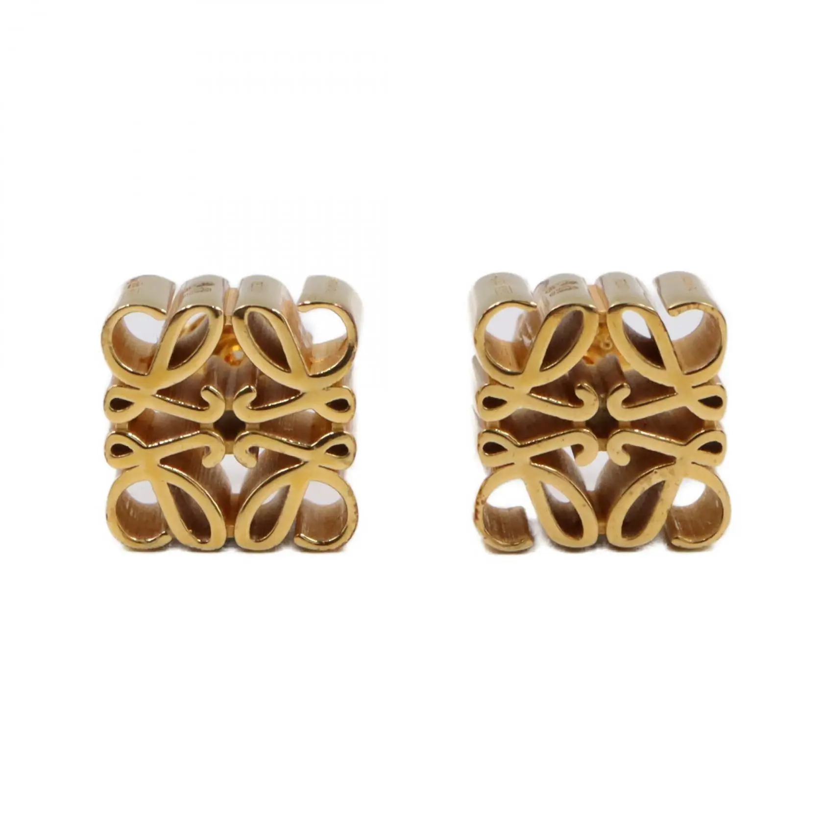 Pre-owned Loewe Sterling Silver 925 (Ag925) Small Leather Goods Silver925 Earrings