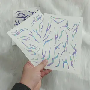 4PCS Purple Shiny Temporary Tattoos Stickers - Perfect for Birthday/Halloween/Cosplay Party Body Decoration