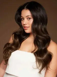 Luxy Hair 20" Seamless Clip-In Hair Extensions – Mocha Brown Balayage | 180g Remy Human Hair