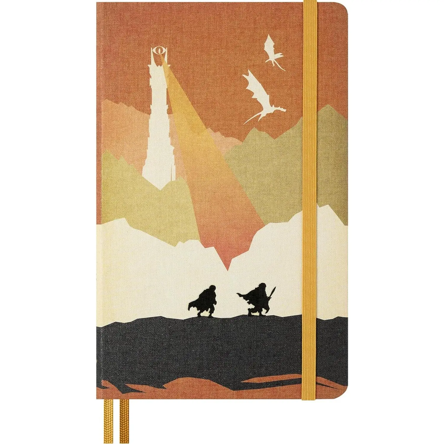 Moleskine Limited Edition The Lord of the Rings Hardcover Notebook, Large (5" x 8.25"), Ruled/Lined, Frodo & Sam Journey Graphic, 176 Pages