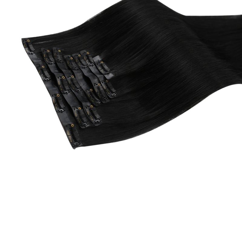 Sunny Seamless Clip in Hair Extensions PU Weft Human Hair Clip in Extensions for Women
