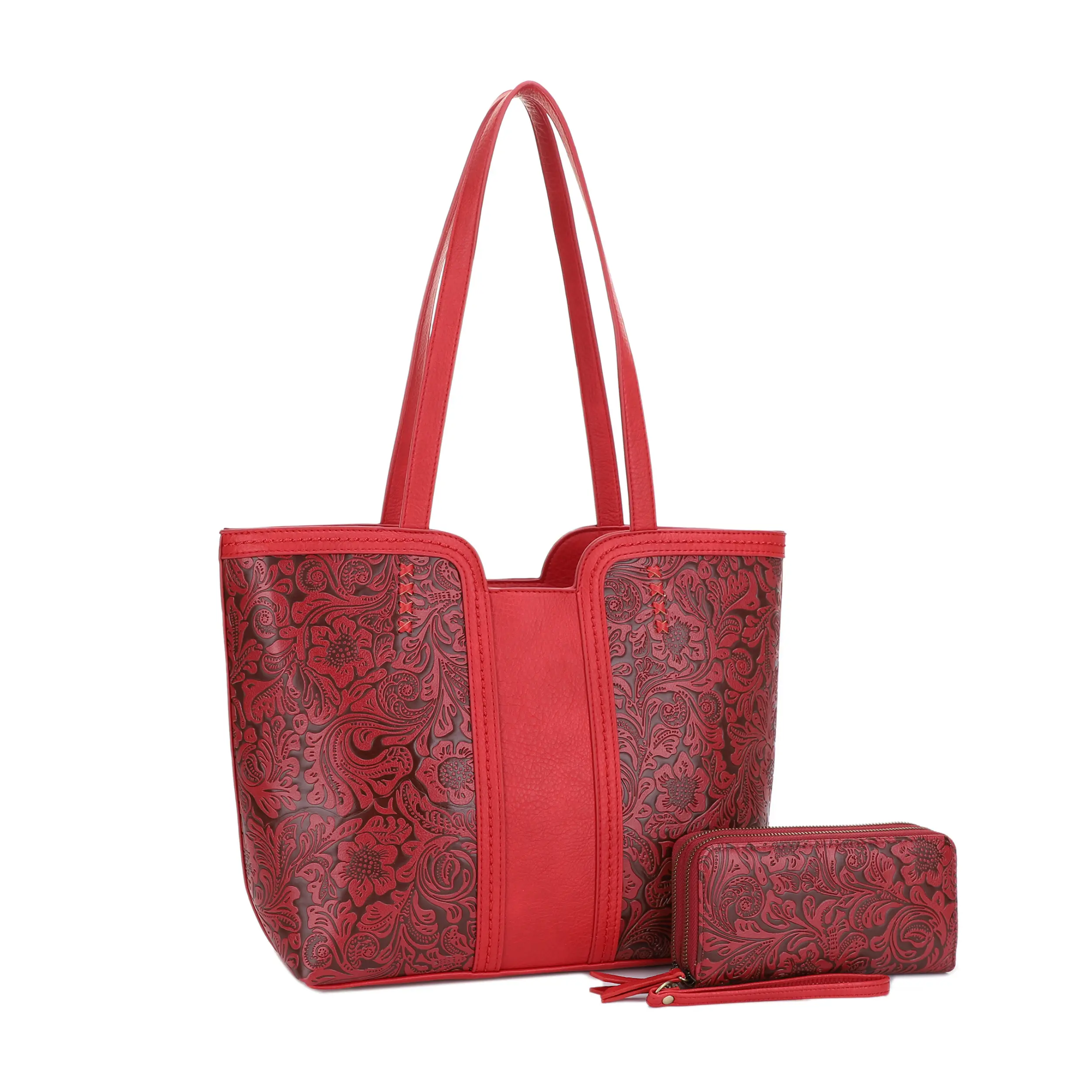 Cassidy CCW Tooled Tote Bag with Matching Wallet