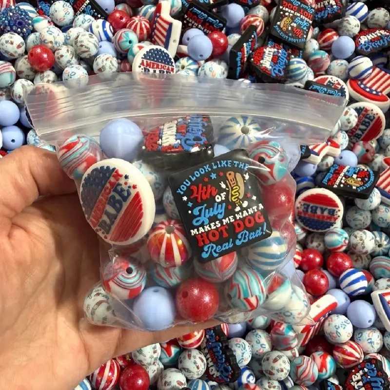 USA Mix Silicone Beads