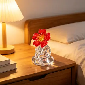 Single Heart-Shaped Crystal Sculpture, K9 Handmade Ornament, Car Interior Decoration, Home Decor, Office Decoration. Suitable For Wives, Girlfriends, And Women As A Table Decoration, Valentine'S Day, Wedding Anniversary Gift.