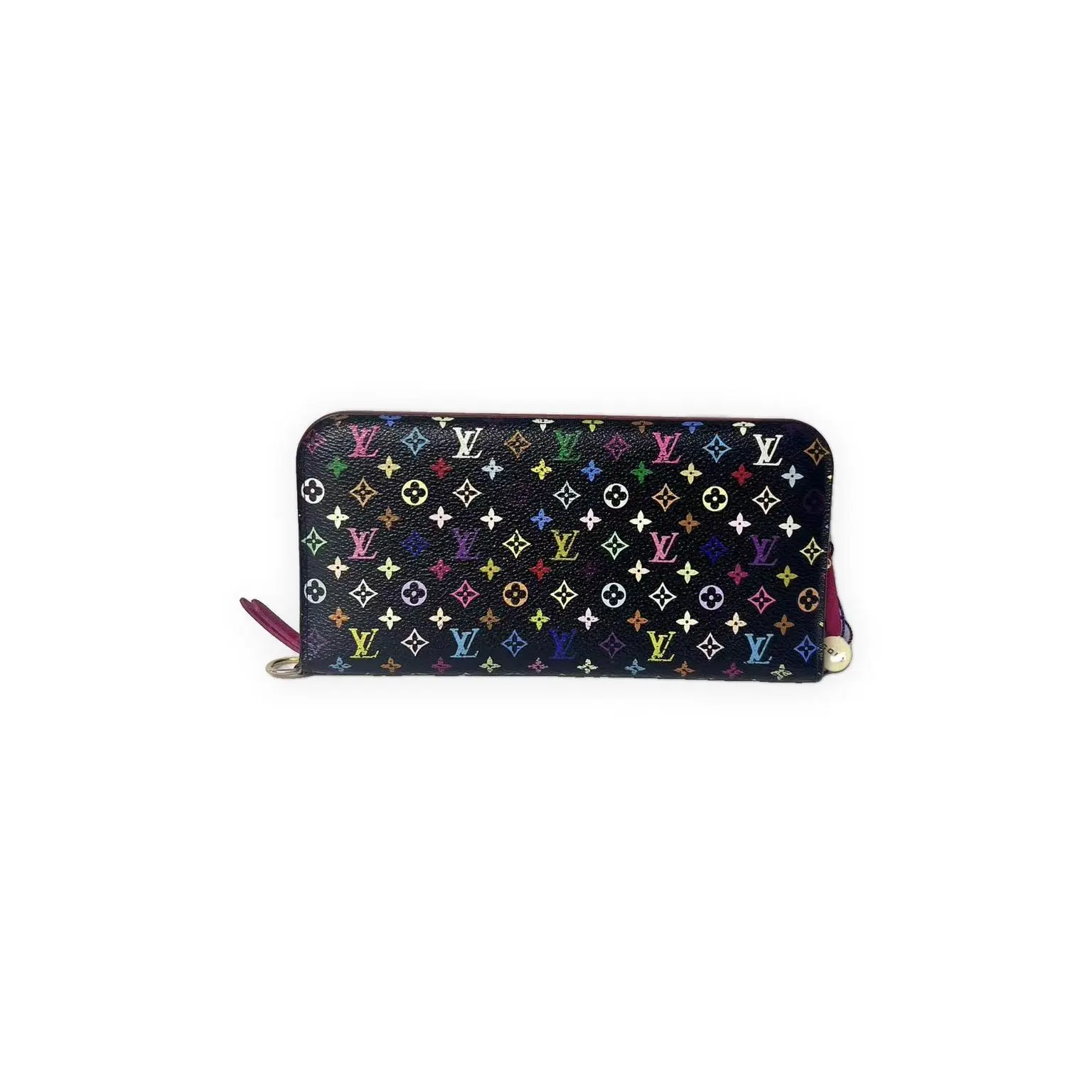 Pre-owned Louis Vuitton Monogram Multicolore coated canvas with leather trim Small leather goods Sarah Wallet Black Multicolore (black base with multicolor LV monogram) Very Good S014260710005
