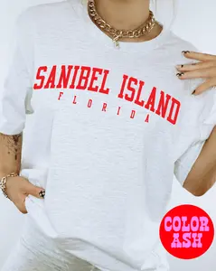 Sanibel Island Florida Shirt Gifts Tshirt Crew Neck Tee Top Crewneck Short Sleeve T-Shirt Unisex