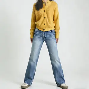 Micro stretch denim jeans - comfortable, soft, breathable, suitable for casual denim women's clothing