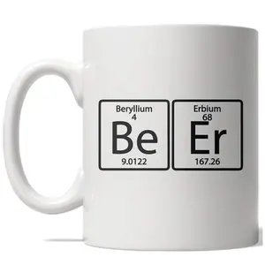 Element Of Beer Mug Funny Drinking Science Coffee Cup - 11oz Funny Coffee Mugs Ceramic Printed Drinkware Cup