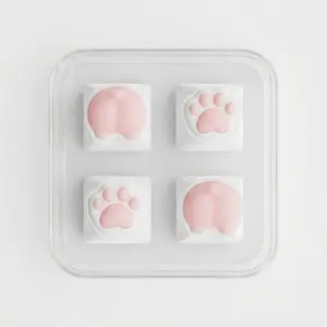 High-Quality Keycaps, Cute Cat Claw&Butt, keycaps for keyboard frenchie, Single Repl Key for Any Key Mechanical Keyboard, Cherry MX,