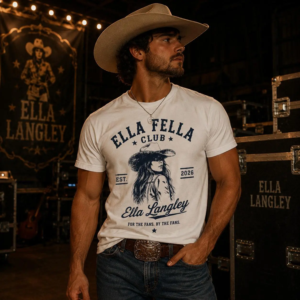 Ella Fella Club T-Shirt, Comfort Colors Shirt, Country Music Fan Tee, Western Cowgirl Graphic Tees, Ella Langley Fan Community Shirt, Country Concert Outfit