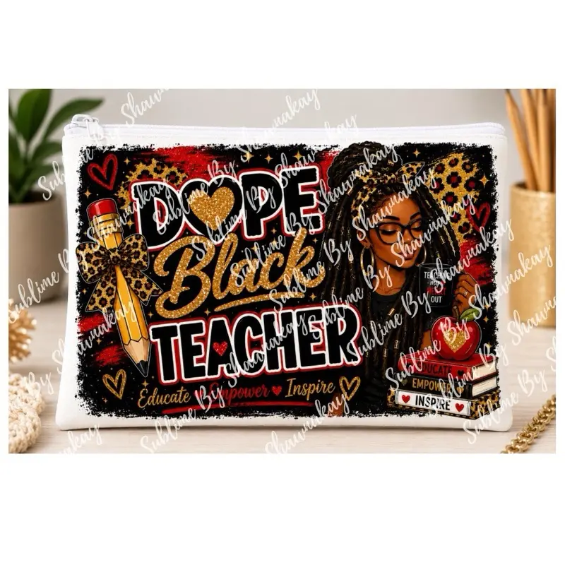 Dope Black Teacher Small Pouch