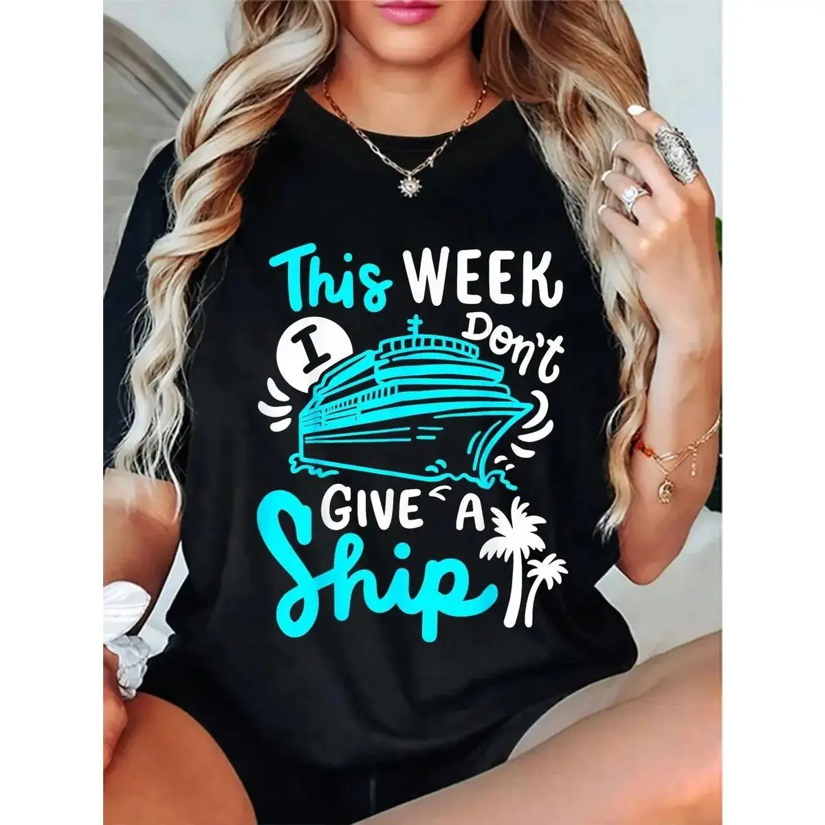 180g[100%cotton] Unisex Cruising Vacation Essential Cruise Cruising Ship T-Shirt