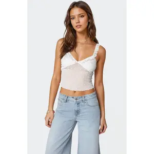 Edikted Women's Posey Sheer Tank Top