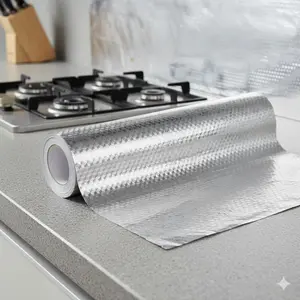 Self-Adhesive Kitchen Backsplash: Waterproof Heat-Resistant Stove Cover, Seamless Countertop & Cabinet Film, Removable Textured Wall Paper for Splash Guard, Drawer Liner, Easy Clean Peel And Stick Wallpaper Designs Upgrade for Rental Home Decor