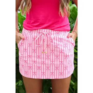 Pink Bow Tennis Skort