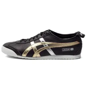 Onitsuka Tiger Mexico 66 Leather Low-Top Casual Sneakers for Men and Women with Cushioning, Anti-Slip, and Breathable Features