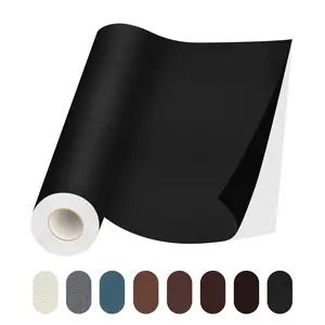 Leather Repair Patch, 17X79 inch Self Adhesive Leather Repair, Large Leather Repair Tape for Couches, Furniture, Car Seats, Cabinets, Wall, Handbags （Black, 17X79 inch）