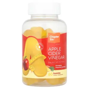 Chapter Six Apple Cider Vinegar Gummies, Pineapple, 60 Gummies (250 mg per Gummy)