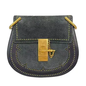 Pre-owned Chloé Suede Crossbody Bags Chloe Drew Studded Crossbody Bag