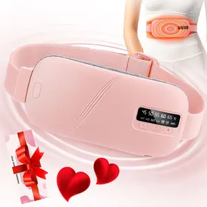 Menstrual Heating Pad Smart Uterus Warmer Belt Cordless Heating Pad Adjustable 6 Heated Temperature Electric Waist Belt Waist Vibrating Abdominal Massager