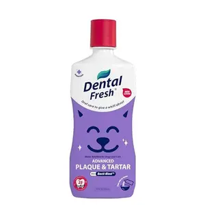Dental Fresh Plaque & Tartar Control Water Additive for Dogs & Cats – Helps Support Clean Teeth, Healthy Gums & Fresh Breath – Advanced Formula Oral Care, 17 fl oz