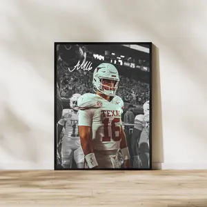 Arch Manning Texas Longhorns Football Poster College Sports Room Decor, Poster Gifts, Gift For Fan - Unframed (No Frame)