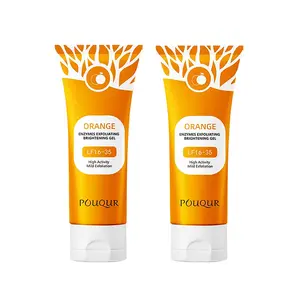 Orange Exfoliating Gel, Vitamin C Face & Body Scrub, Deep Cleansing Peeling Gel, Brightening Facial Exfoliator, Dead Skin Remover, Gentle Daily Skincare, Gift for Back to School