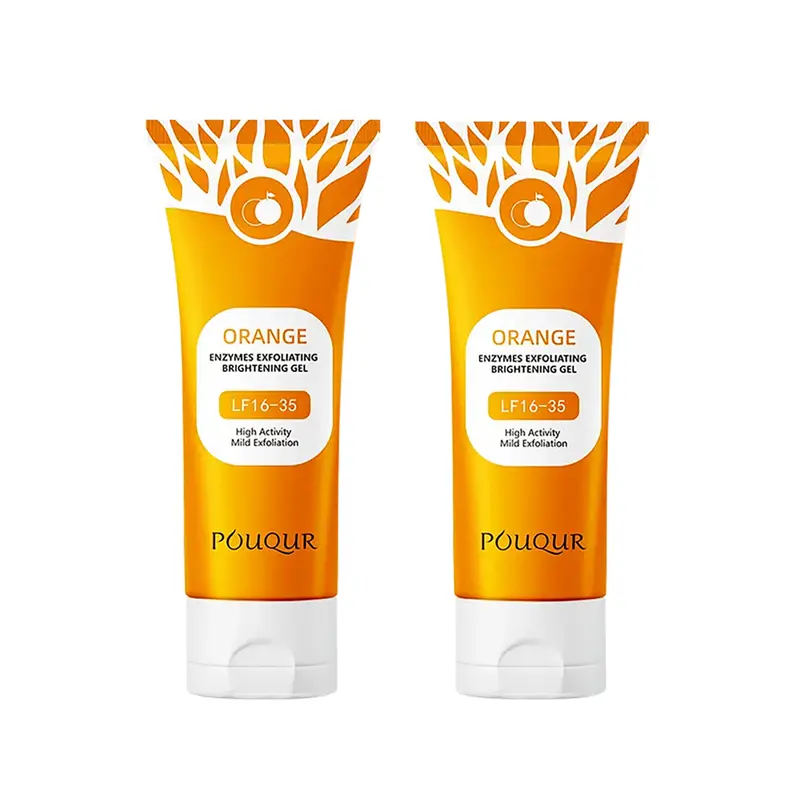 Orange Exfoliating Gel, Vitamin C Face & Body Scrub, Deep Cleansing Peeling Gel, Brightening Facial Exfoliator, Dead Skin Remover, Gentle Daily Skincare, Gift for Back to School