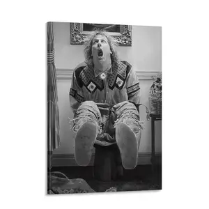 Funny Bathroom Wall Art Movie Scenes Poster Harry on The Toilet Humor Canvas Print for Room Aesthetic Black and White Home Decor Toilet Restroom Signs