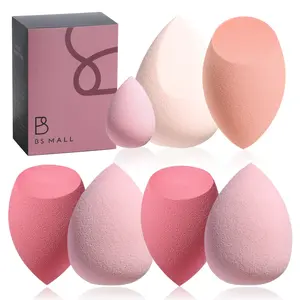BS-MALL 7Pcs/set Latex-Free Makeup Sponge Set For Liquid,Cream & Powder,Multi-Color Beauty Blenders with Mini Sponge for Flawless Base, Makeup Tools, Makeup Puffs