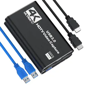 Video Capture Card, Audio Video Capture Card, USB 3.0 Capture Card 4K HDTV Loop-Out, 1080P 60FPS/2K 30FPS Video Game Capture for Streaming, Works for PS5/Switch/Camera/PC/OBS