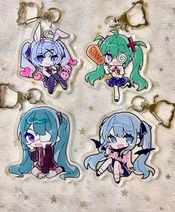 Vol.2 Vocaloid Miku chibi keychains Vampire MikuRotten Girl MikuRabbit Hole MikuMonitoring Miku