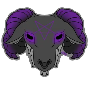Goat Head Sticker