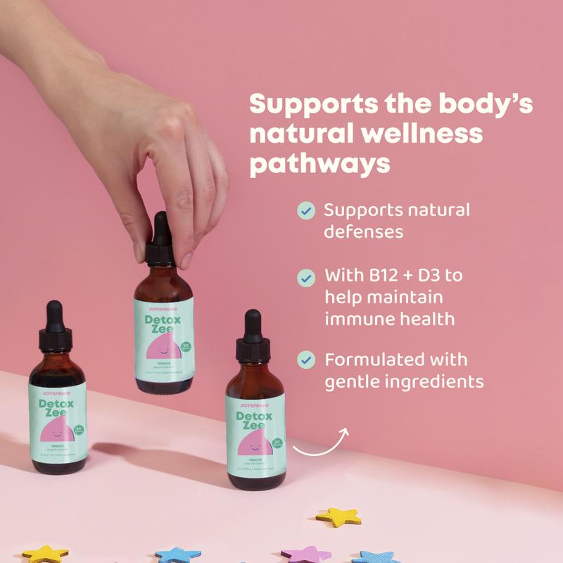 JoySpring Zeolite Drops with Vitamin D3 – Herbal Blend Drops for Gut Balance, Immune & Daily Wellness Support