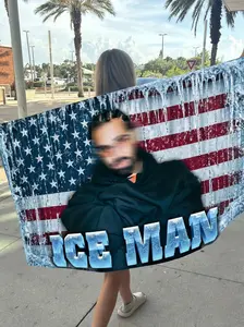 iceman flag, flag decor, gift for fan