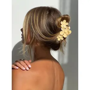 Devinn Floral Claw Clip Yellow