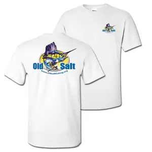 Old Salt Fishing Foundation Marlin T-Shirt, Vibrant Sailfish Graphic Tee, Cotton Blend Shirt for Anglers, Coastal Apparel for Men & Women, Ultimate Fishing Gift