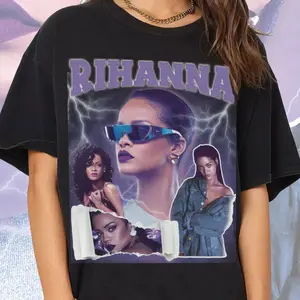 Rihanna Shirt Vintage 90s Style Shirt Unisex Homage T Shirt 0yl9h