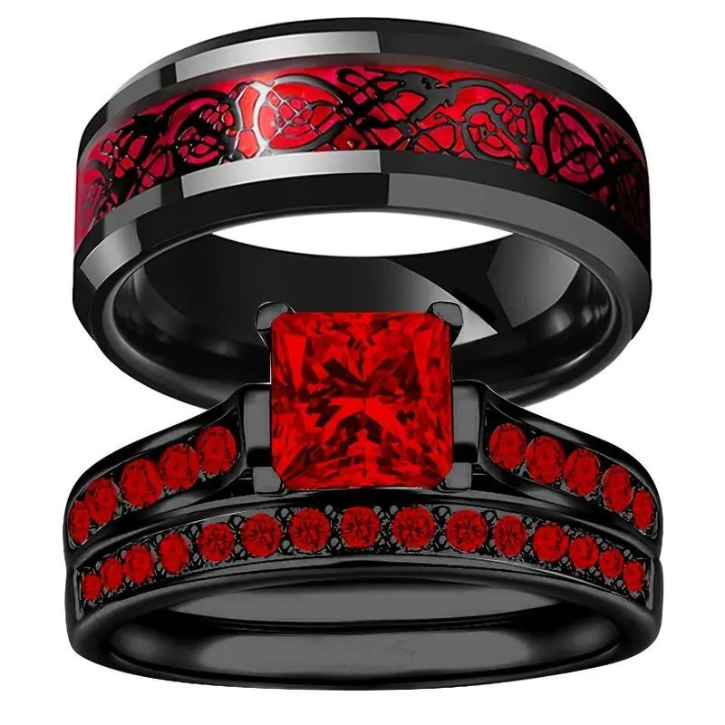 Matching Couple Ring Set with Metal Coating, Plain Band Fashion Jewelry for Men and Women, Ideal for Casual Wear or as an Engagement Gift, Ring Sets, Matching Couple Theme Rings