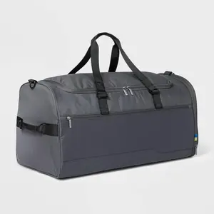 Open Story Duffel Bag Cotton Travel Gray 60L Gym Bag