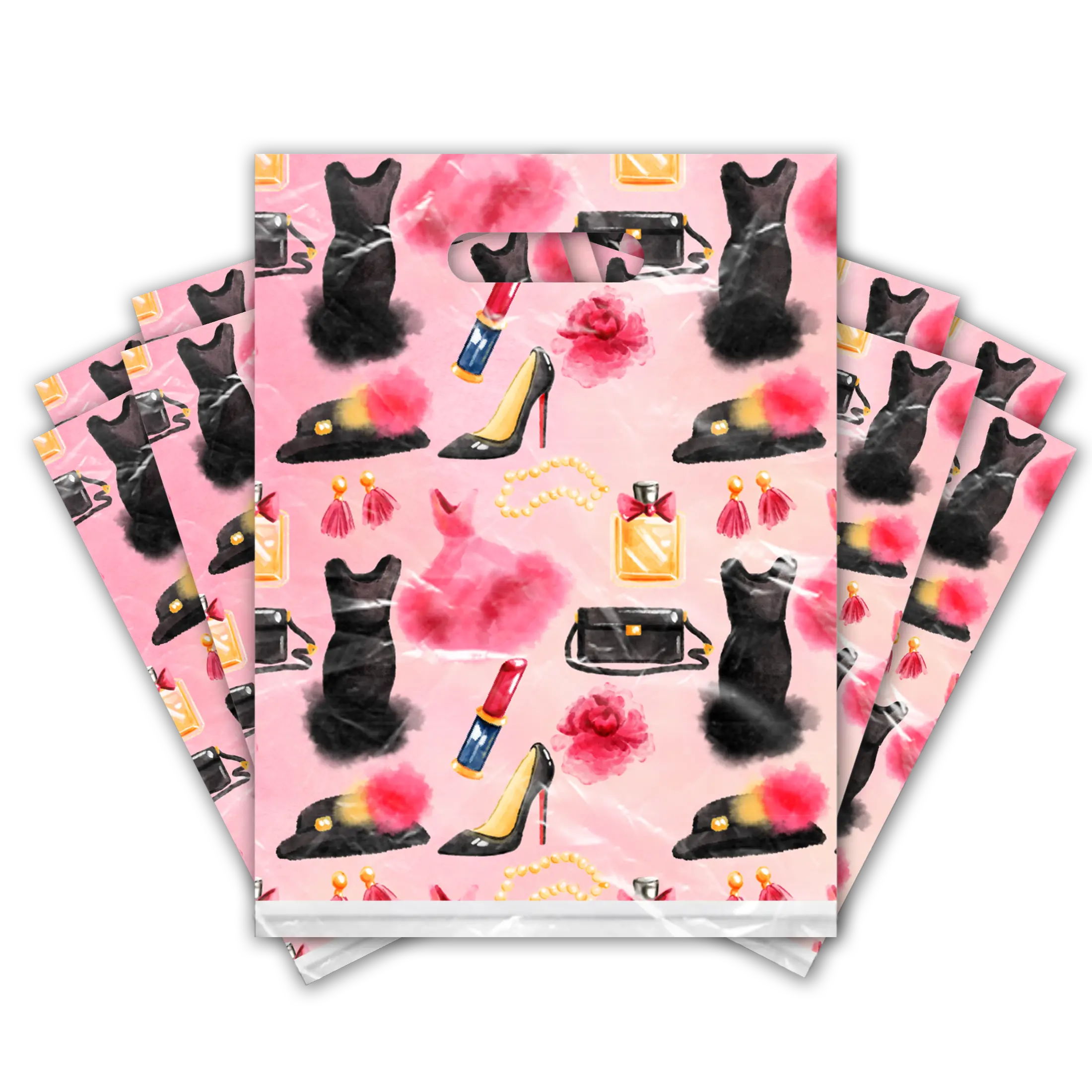 9x12 Fashion Poly Merchandise Bags – Retail Bags with Die-Cut Handles (2 Mil) 9x12 Fashion Poly Merchandise Bags – Retail Bags with Die-Cut Handles (2 Mil)