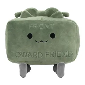New 20CM Clay  the Claymore Plush Doll Kawaii Green Square Doll Pillow Accessories Gift Collection Model For Kid Birthday Gifts