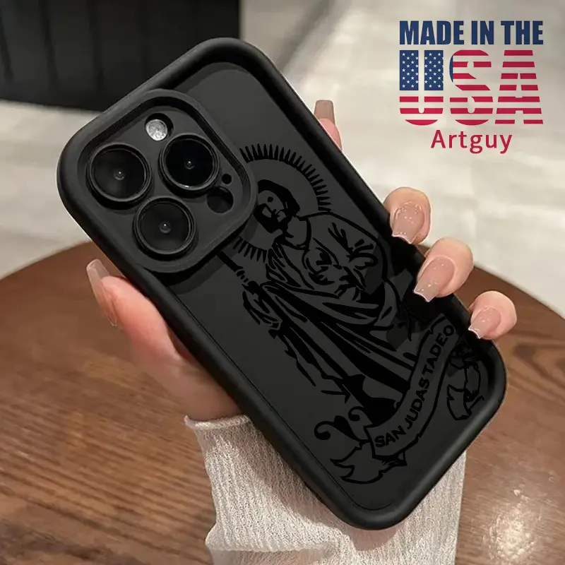 Jesus Themed Fashion Gift Cellphone Casing for iPhone Series - 1.2mm Shockproof Slim Silicone Case, Full Camera Protection, Raised Lips, Non-Slip Accessory, Screen Protector (Fits 17 Pro Max,16 Plus,15,14 Pro,14,13,12,11,Air,XR)