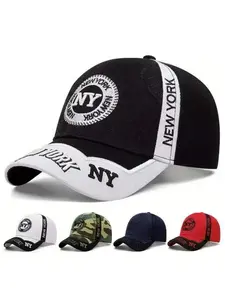 Embroidered NY baseball cap, NEW YORK letter duckbill cap, adjustable sun protection, unisex, high-quality, suitable for outdoor sports, leisure travel, and beach vacations, Adjustable Snapback Cap, quality caps
