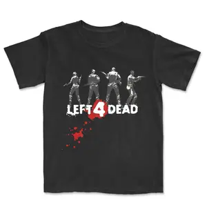 Left 4 Dead Graphic Tee, L4D2, Game Shirt, Gift T-shirt, Y2k, Unisex Cotton Top Menswear Womenwear Streetwear Cotton Comfort